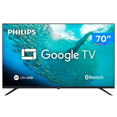 Smart TV 70" Philips 4K UHD DLED 70PUG7019/78 Google TV Quad Core Google Assistente 3 HDMI