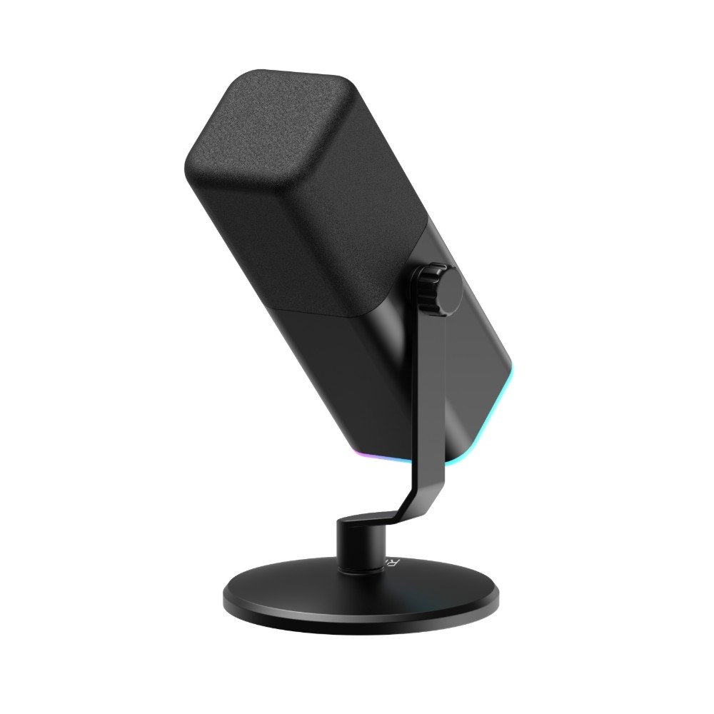 Microfone Gamer De Mesa Rise Mode Noisy Cube 01, RGB, USB, Preto - RM-MNC-01-B Microfone Gamer De Mesa Rise Mode Noisy Cube 01, RGB, USB, Preto - RM-MNC-01-B