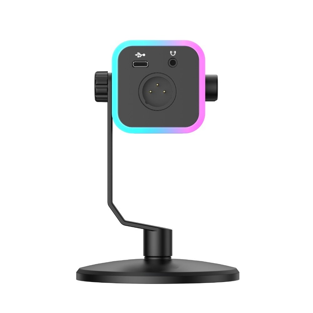Microfone Gamer De Mesa Rise Mode Noisy Cube 01, RGB, USB, Preto - RM-MNC-01-B Microfone Gamer De Mesa Rise Mode Noisy Cube 01, RGB, USB, Preto - RM-MNC-01-B