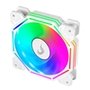 Ventoinha Rise Mode Hex Turbine PWM Reverse, 120mm, ARGB, Branco - RM-H-ARGB-TOR-W-RV