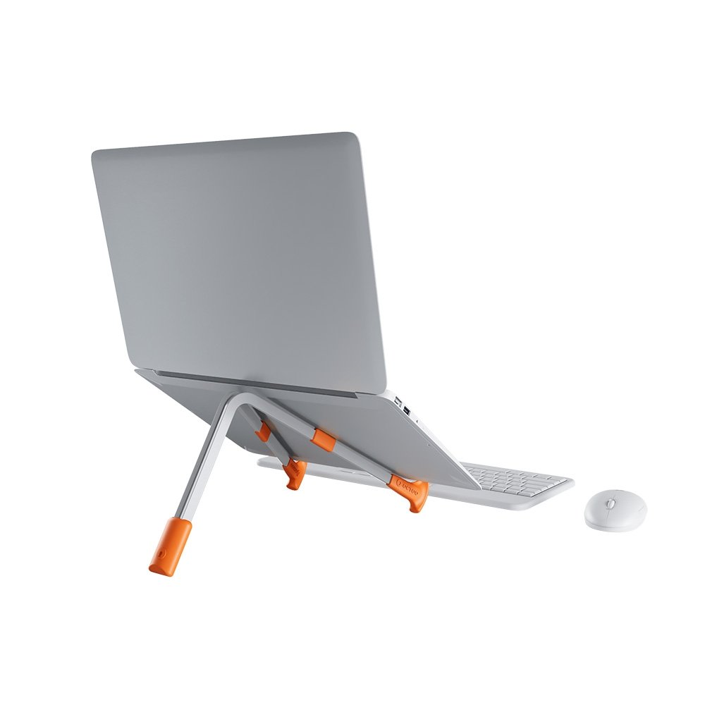Suporte para Notebook e Tablet Octoo LiteStand Note, Ice Silver e Laranja - 9568