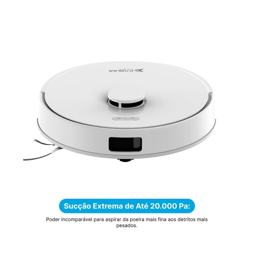 Robô Aspirador e passa pano KABUM! smart K4000, Base Autolimpante, MOP Duplo Extensível, IA, 20000Pa, 220V, Branco - KSAR400020BR Robô Aspirador e passa pano KABUM! smart K4000, Base Autolimpante, MOP Duplo Extensível, IA, 20000Pa, 220V, Branco - KSAR400020BR