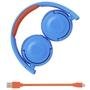 Fone de Ouvido Sem Fio JBL Jr 300BT, Bluetooth, Azul e Laranja   - JBLJR300BTUNO