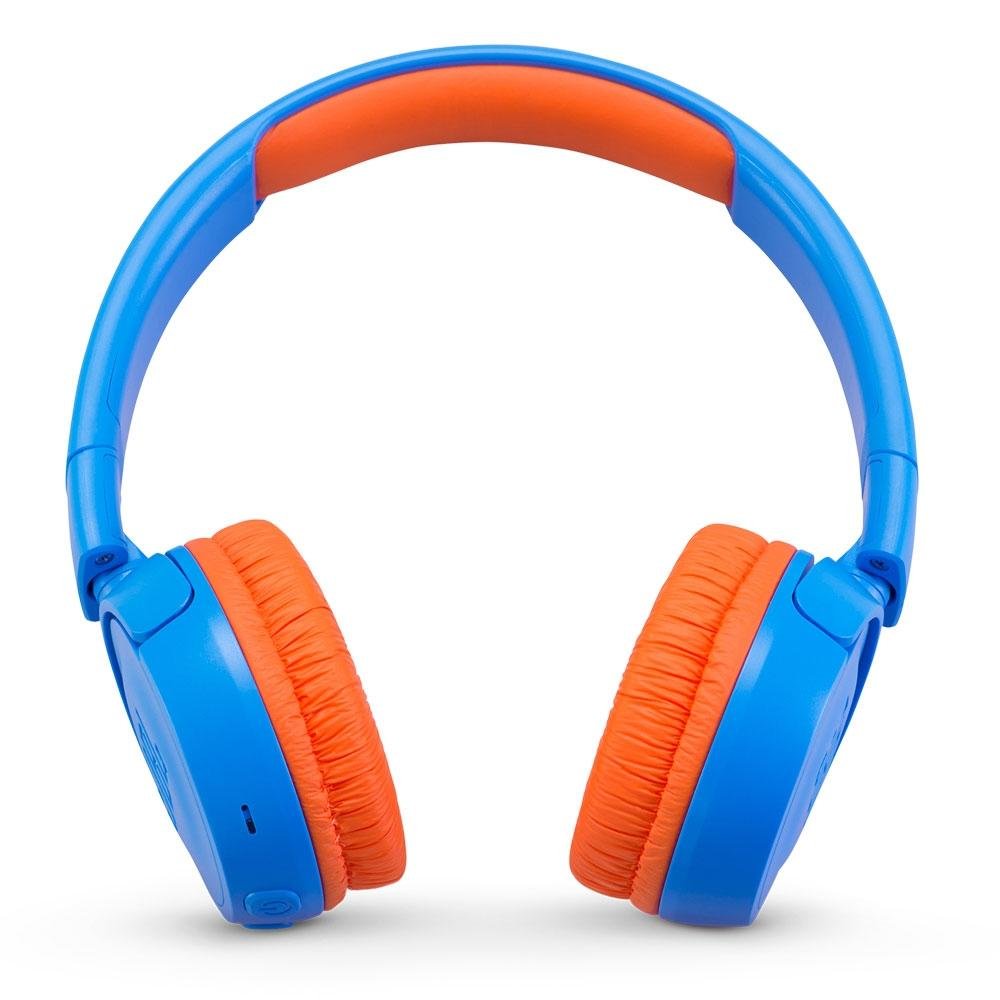 Fone de Ouvido Sem Fio JBL Jr 300BT, Bluetooth, Azul e Laranja - JBLJR300BTUNO Fone de Ouvido Sem Fio JBL Jr 300BT, Bluetooth, Azul e Laranja - JBLJR300BTUNO