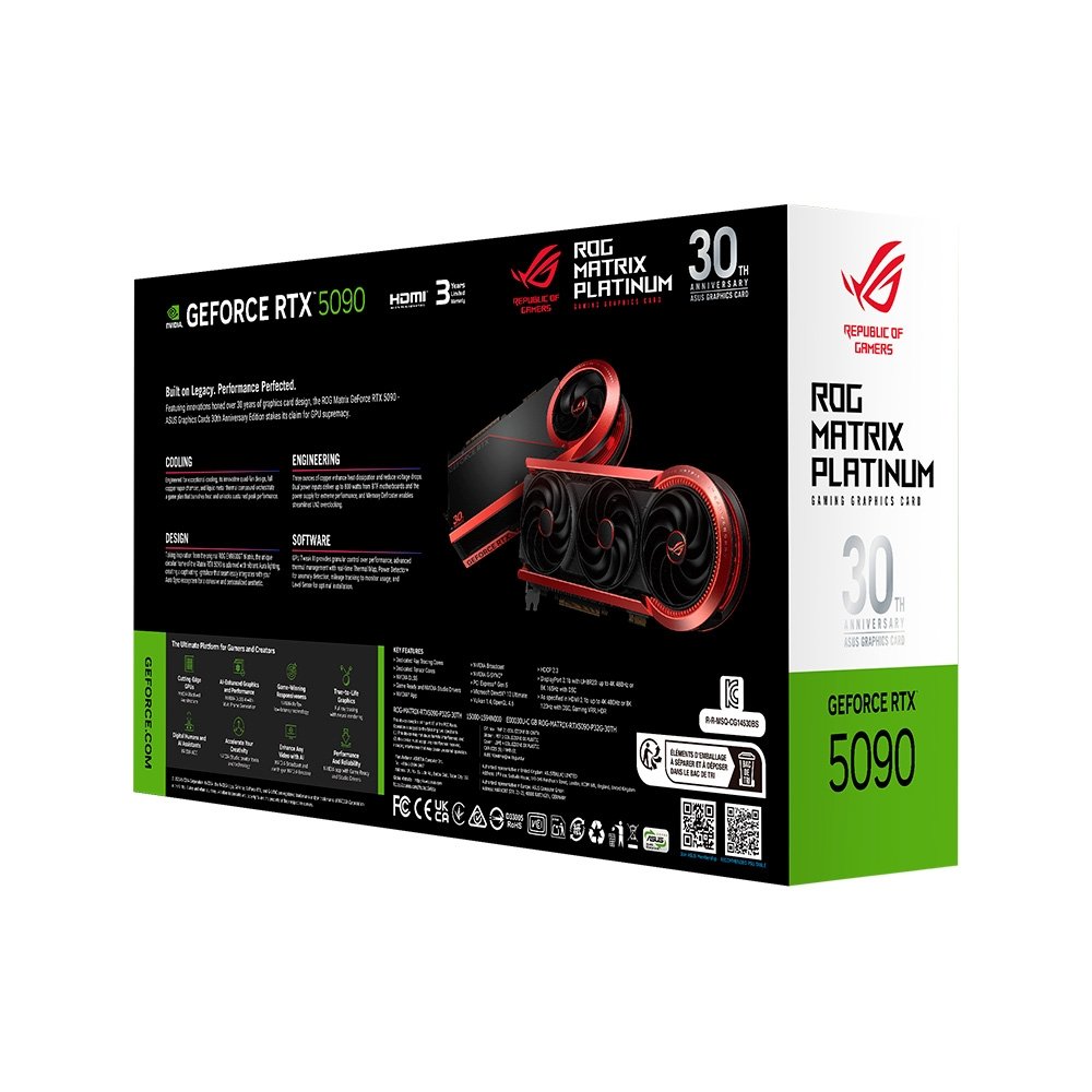 Placa de Vídeo ASUS ROG Matrix RTX 5090 30th