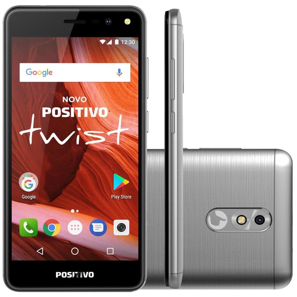 Smartphone Positivo Twist 2018 S511,16GB, 8MP, Tela 5´, Cinza Smartphone Positivo Twist 2018 S511,16GB, 8MP, Tela 5´, Cinza