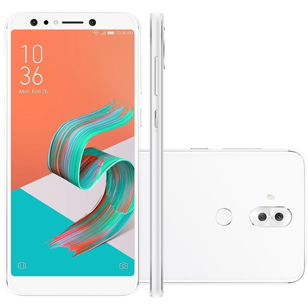 Smartphone Asus Zenfone 5 Selfie Pro, 128GB, 20MP, Tela 6´, Branco - ZC600KL-5B126BR Smartphone Asus Zenfone 5 Selfie Pro, 128GB, 20MP, Tela 6´, Branco - ZC600KL-5B126BR