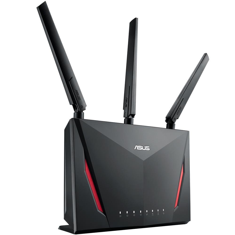 Roteador Gamer Wireless ASUS RT-AC86U, AC2900Mbps, Dual band AiMesh, 3 Antenas, USB, 3G, 4G, DualCore, Rede Gigabit, AiRadar, Preto Roteador Gamer Wireless ASUS RT-AC86U, AC2900Mbps, Dual band AiMesh, 3 Antenas, USB, 3G, 4G, DualCore, Rede Gigabit, AiRadar, Preto