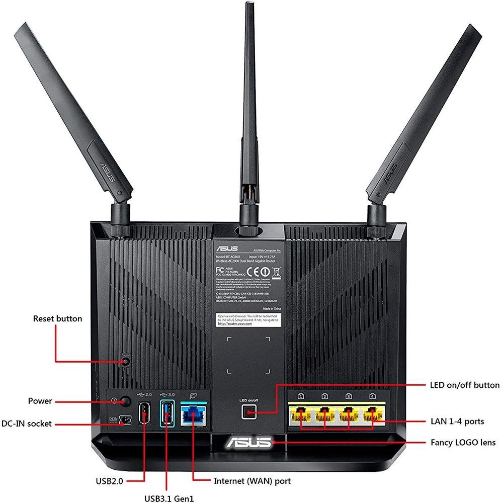 Roteador Gamer Wireless ASUS RT-AC86U, AC2900Mbps, Dual band AiMesh, 3 Antenas, USB, 3G, 4G, DualCore, Rede Gigabit, AiRadar, Preto Roteador Gamer Wireless ASUS RT-AC86U, AC2900Mbps, Dual band AiMesh, 3 Antenas, USB, 3G, 4G, DualCore, Rede Gigabit, AiRadar, Preto
