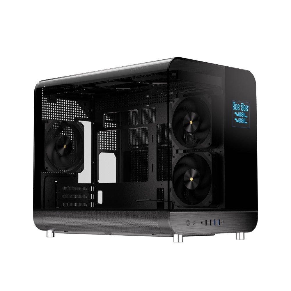 Gabinete Gamer Esgaming Aircredt 007, Mid Tower, M-ATX, Frontal e Lateral em Vidro Temperado, Sem Fans, Preto - Aircraft 007-BK Gabinete Gamer Esgaming Aircredt 007, Mid Tower, M-ATX, Frontal e Lateral em Vidro Temperado, Sem Fans, Preto - Aircraft 007-BK