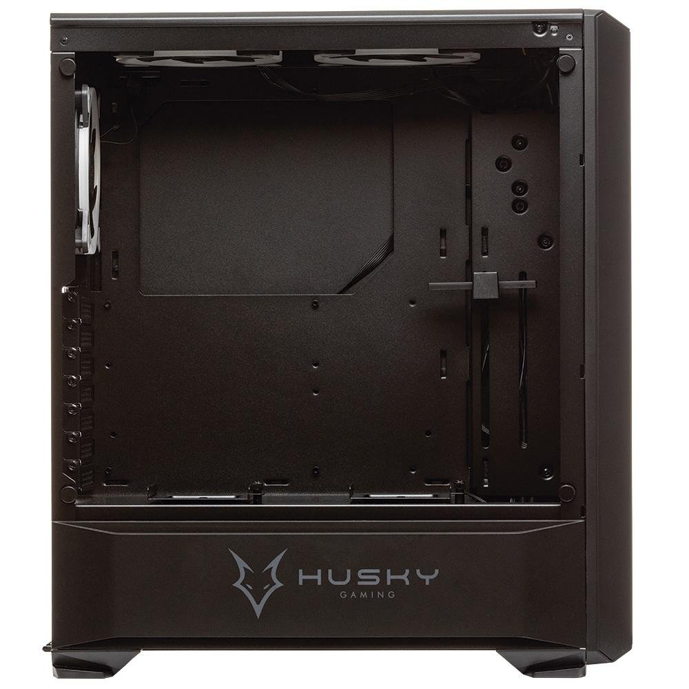 Gabinete Gamer Husky Gaming Avalanche, Preto, Mid Tower, 3 Fans RGB, Lateral de Vidro Temperado - HGMC002