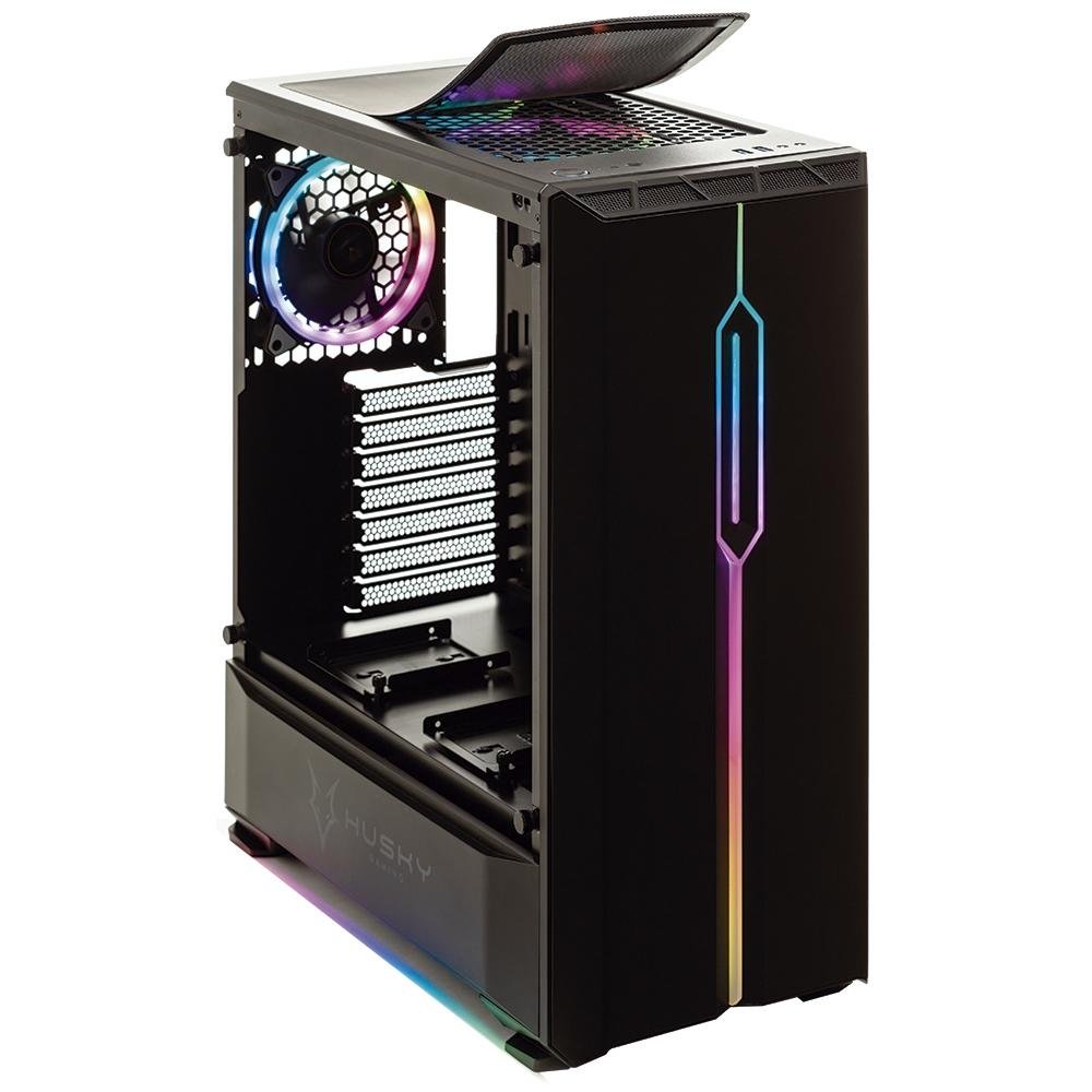 Gabinete Gamer Husky Gaming Avalanche, Preto, Mid Tower, 3 Fans RGB, Lateral de Vidro Temperado - HGMC002