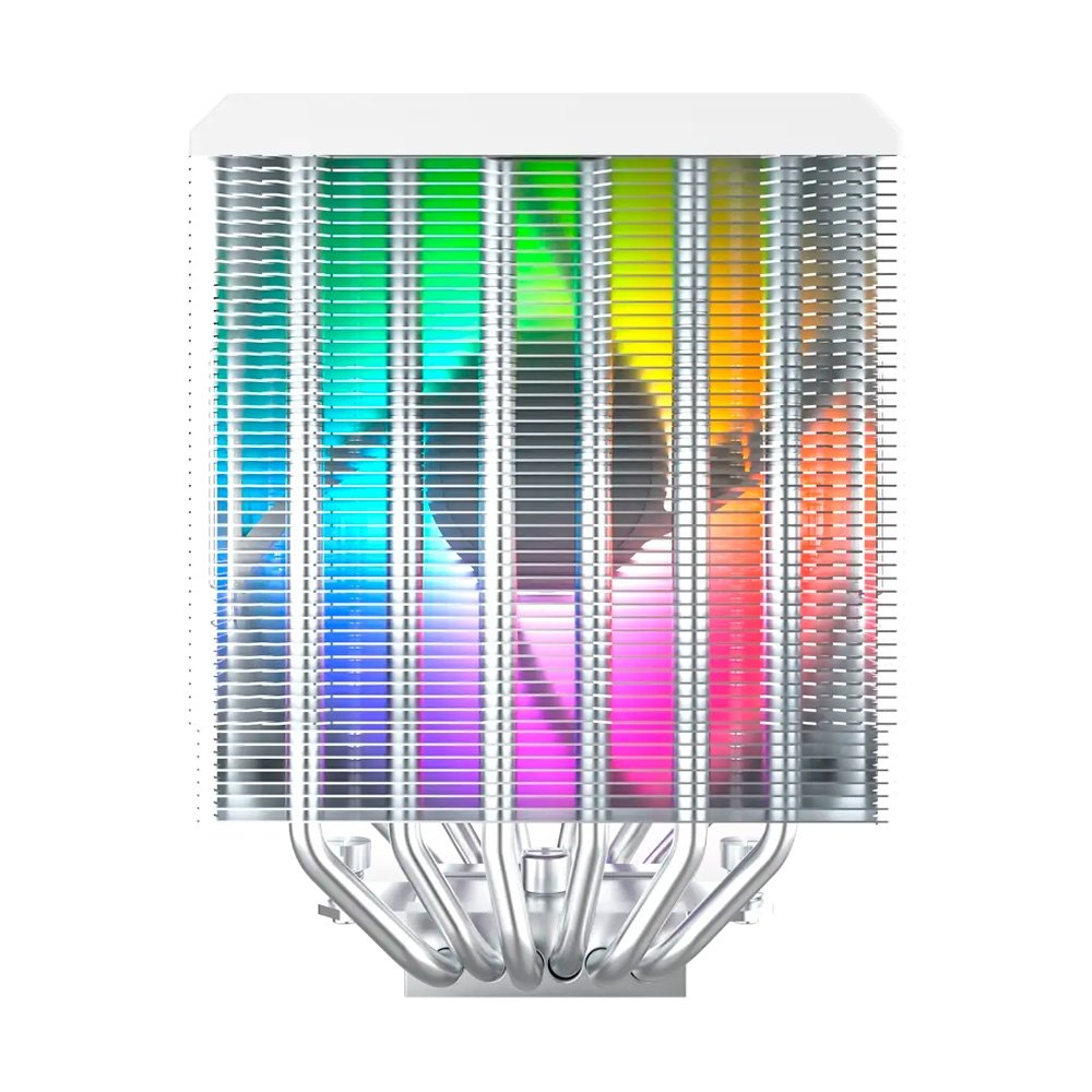 Air Cooler Montech NX600, ARGB, Dual Tower, 120mm, Intel e AMD, Branco - NX600ARGBW