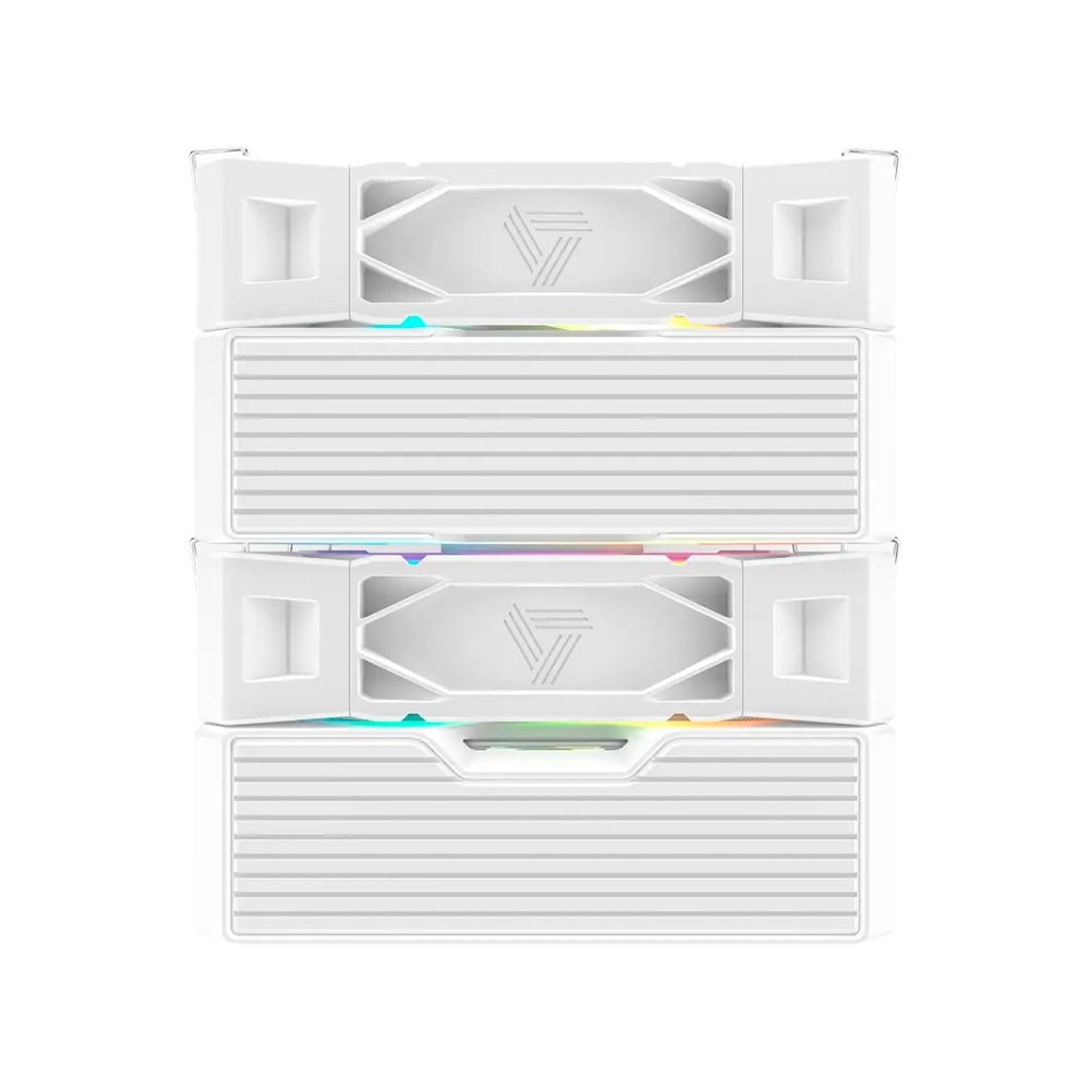 Air Cooler Montech NX600, ARGB, Dual Tower, 120mm, Intel e AMD, Branco - NX600ARGBW