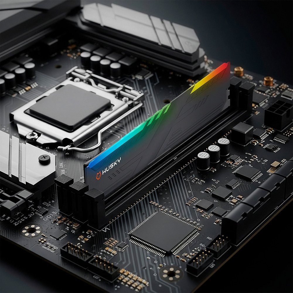 Memória RAM Husky Impulse, RGB, 16GB, 3200MHz, DDR4, CL22, Preto - HRM002163222RGB Memória RAM Husky Impulse, RGB, 16GB, 3200MHz, DDR4, CL22, Preto - HRM002163222RGB