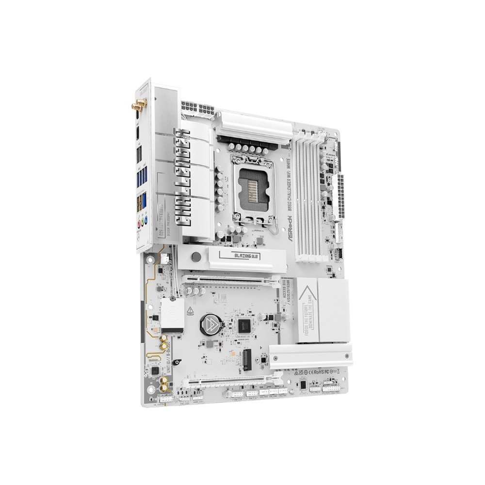 Placa-Mãe ASRock B860 Challenger WiFi White, Intel LGA 1851, ATX, DDR5 - 90-MXBUB0-A0UAYZ
