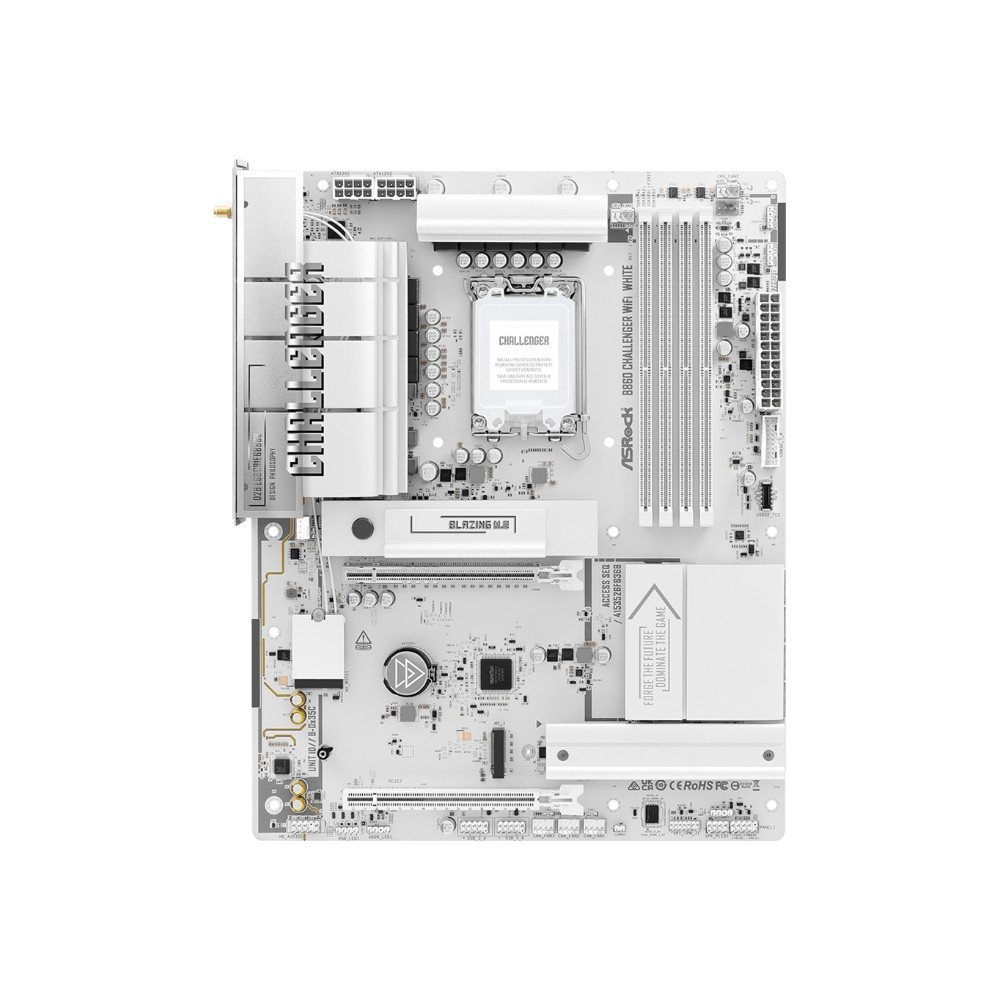 Placa-Mãe ASRock B860 Challenger WiFi White, Intel LGA 1851, ATX, DDR5 - 90-MXBUB0-A0UAYZ