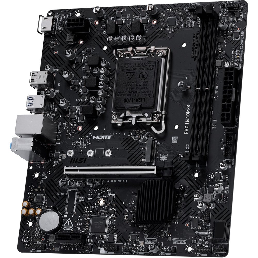 Placa-Mãe MSI PRO H610M-S, Intel LGA 1700, mATX, DDR5 - PROH610MS