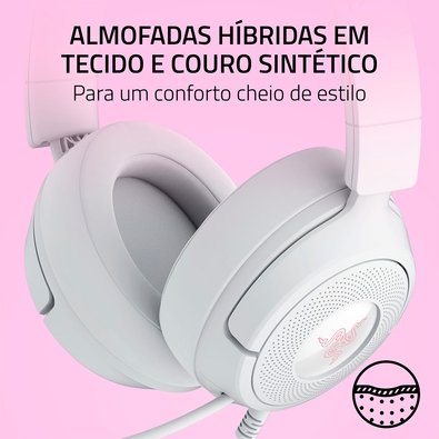 Headset Razer Kraken Kitty V3 X White RGB | KaBuM!