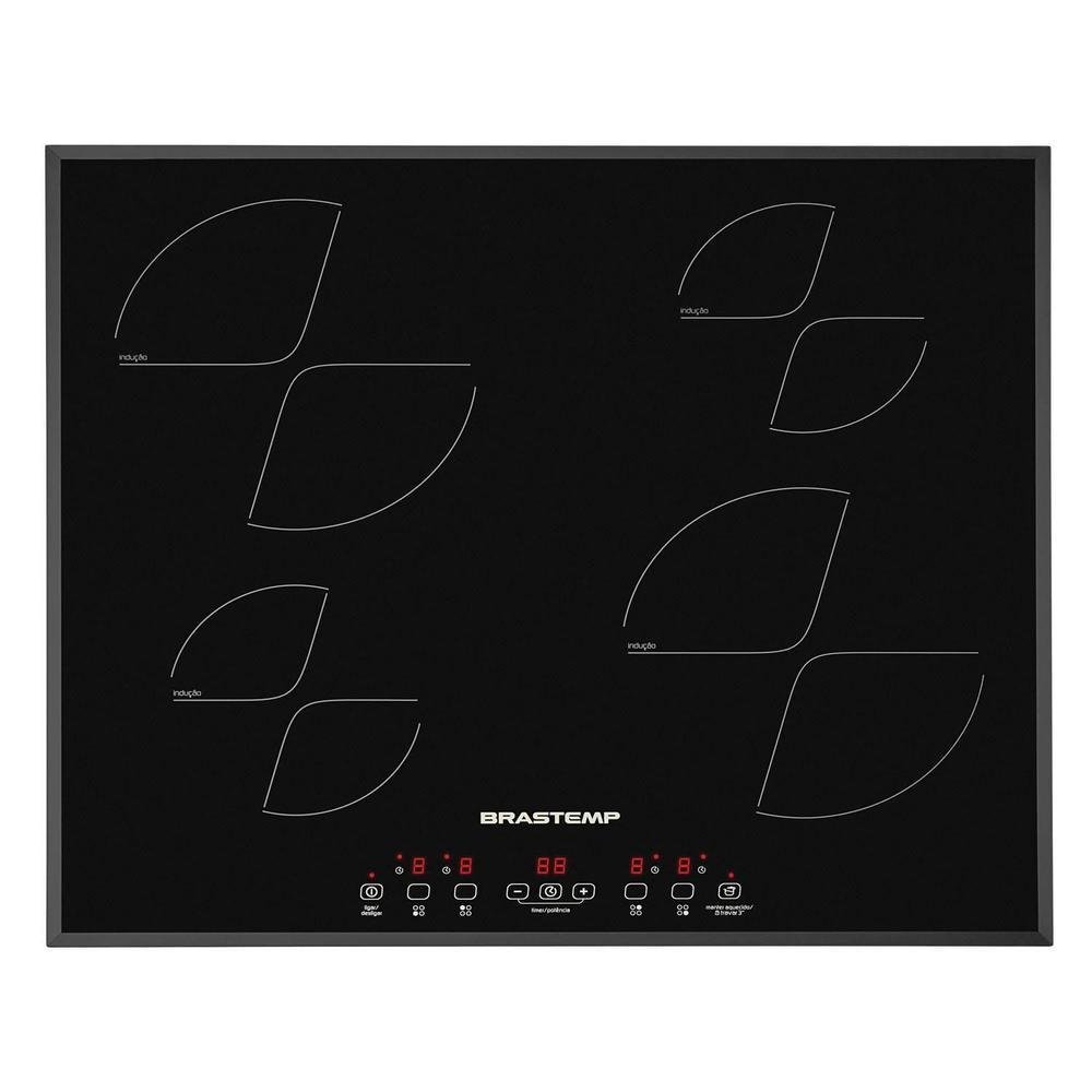 Cooktop Elétrico Brastemp, De Indução, 4 Queimadores Vitrocerâmico, 220v - Bdj62aebna Cooktop Elétrico Brastemp, De Indução, 4 Queimadores Vitrocerâmico, 220v - Bdj62aebna