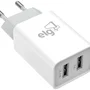 Carregador de Parede, Elg,Universal, Usb, Branco e Cinza - WC124A