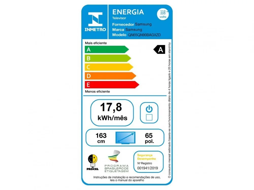 Smart TV NEO QLED Samsung 65 Polegadas 4K, 2022, Mini LED, Painel 120Hz, Processador Com IA - 65QN90B Smart TV NEO QLED Samsung 65 Polegadas 4K, 2022, Mini LED, Painel 120Hz, Processador Com IA - 65QN90B