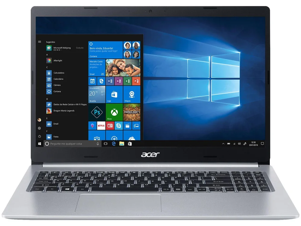 Notebook Acer Intel Core i5 10210u 156 8GB KaBuM