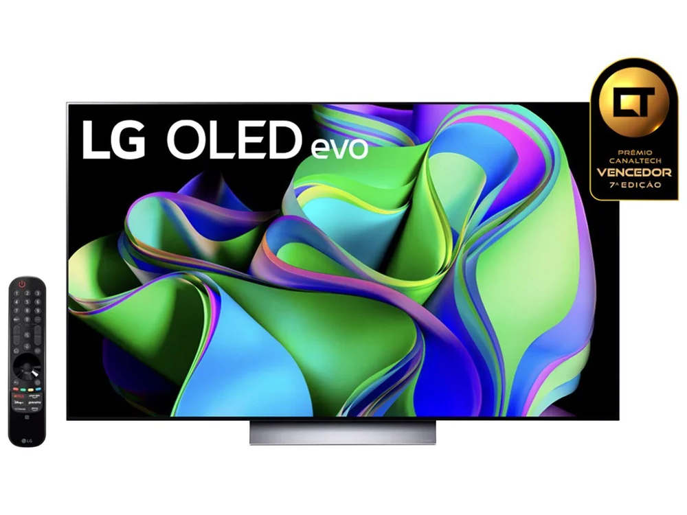 Smart Tv 77 Polegadas, OLED Evo 4K, 120Hz, Bluetooth, 4 HDMI, G-Sync, Freesync, Thinq Ai, Alexa, Google - Oled77c3psa Smart Tv 77 Polegadas, OLED Evo 4K, 120Hz, Bluetooth, 4 HDMI, G-Sync, Freesync, Thinq Ai, Alexa, Google - Oled77c3psa