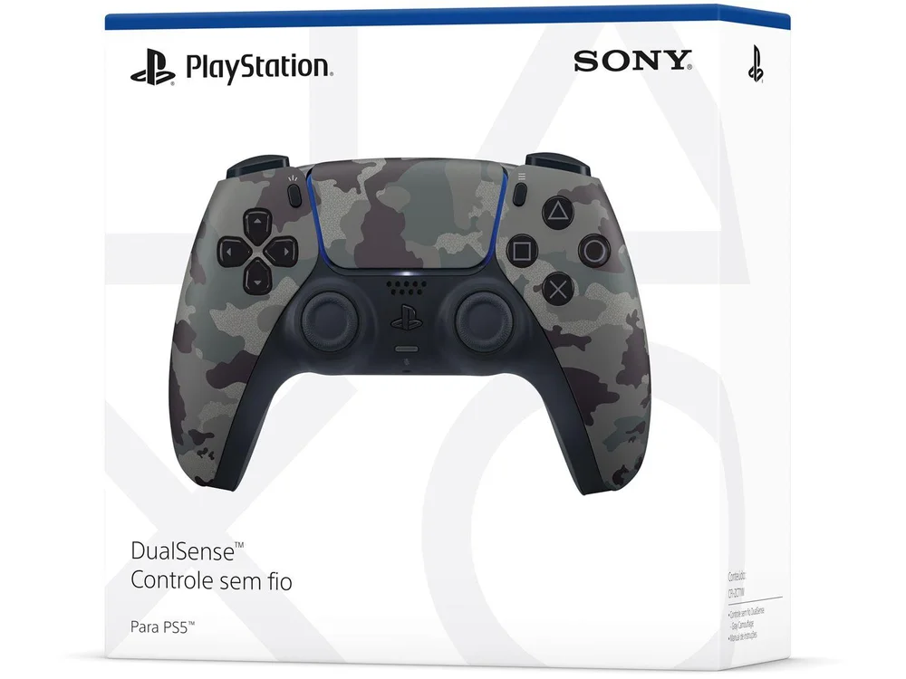 Controle Sony Dualsense Sem Fio Ps5 Camuflado Gray - 1000030620