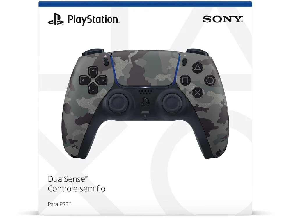 Controle Sony Dualsense Sem Fio Ps5 Camuflado Gray - 1000030620