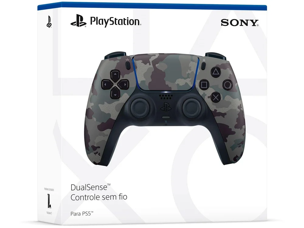 Controle Sony Dualsense Sem Fio Ps5 Camuflado Gray - 1000030620