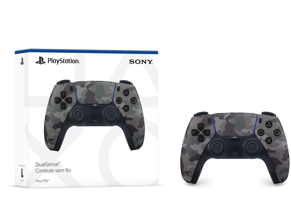 Controle Sony Dualsense Sem Fio Ps5 Camuflado Gray - 1000030620