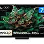 Smart TV 75" TCL 4K UHD MiniLED 75C7K 144Hz Google TV AiPQ Pro Google Assistente 4 HDMI