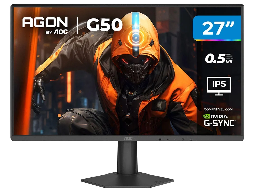 Monitor Gamer AOC Agon G50 27G50F/57 27″ Full HD 144Hz IPS 0,5ms HDMI DisplayPort G-Sync