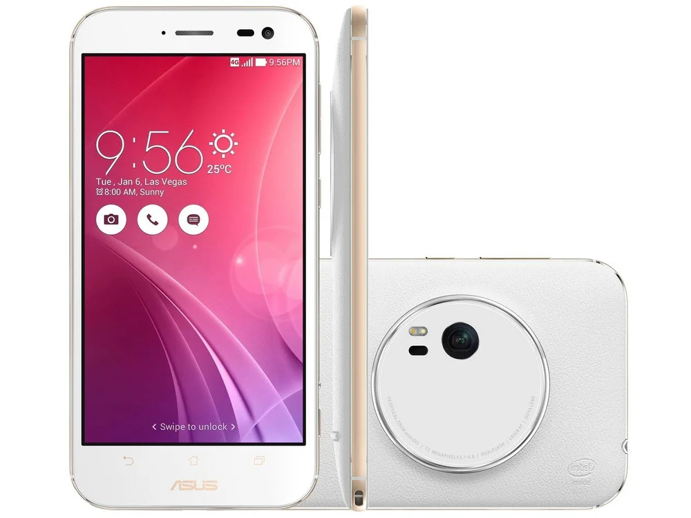 Smartphone Asus ZenFone Zoom 128GB Branco 4G
