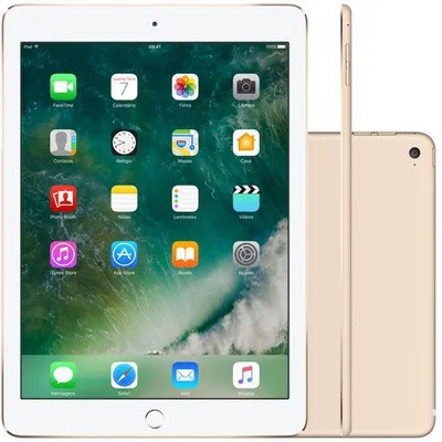 iPad Air2 128G 本体 Cellular＋Wi-Fi docomo iPad Air 2 Apple 128GB Dourado Tela 9,7” Retina