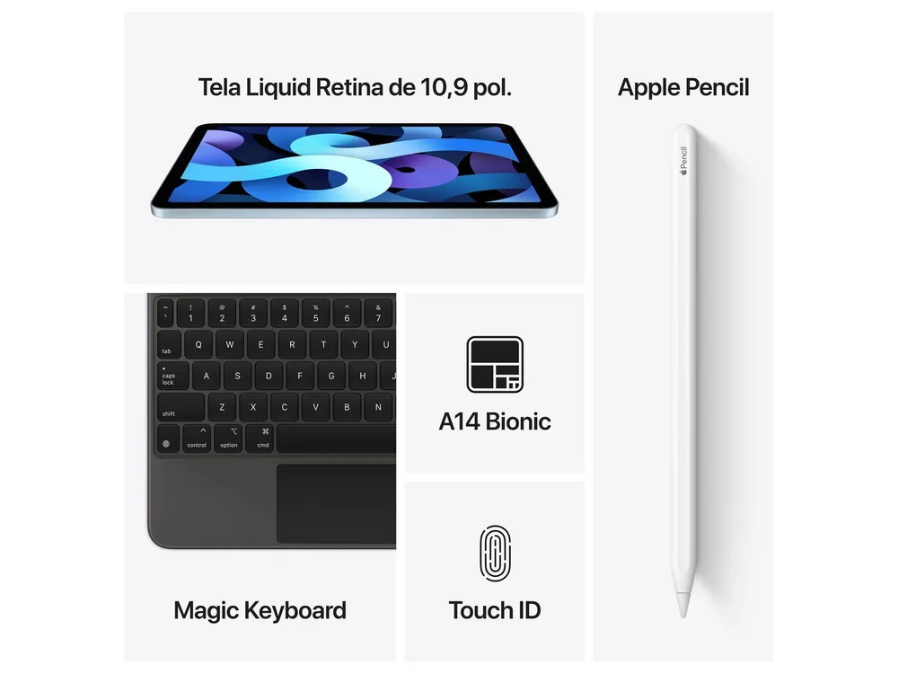 iPad Air Tela 10,9” 4ª Geração Apple Wi-Fi 256GB