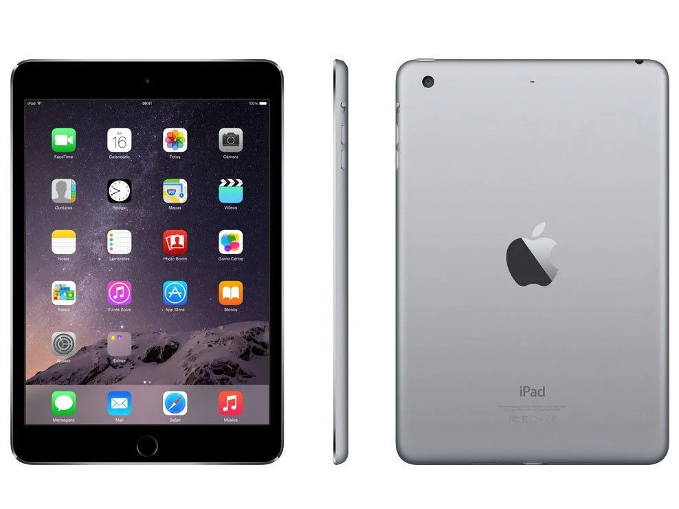 iPad Mini 3 Apple 16GB Cinza Chumbo 7,9” Retina 4G iPad Mini 3 Apple 16GB Cinza Chumbo 7,9” Retina 4G