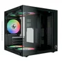 Gabinete Gamer Bluecase Life Pro, Mini Tower, Lateral Vidro, Matx, Sem Fonte, 5 Fans Rainbow, Preto