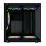 Gabinete Gamer Bluecase Life Pro, Mini Tower, Lateral Vidro, Matx, Sem Fonte, 5 Fans Rainbow, Preto