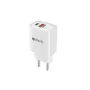 Carregador 20w Hrebos Crg-232 Rápido Usb-c + Usb-a Branco