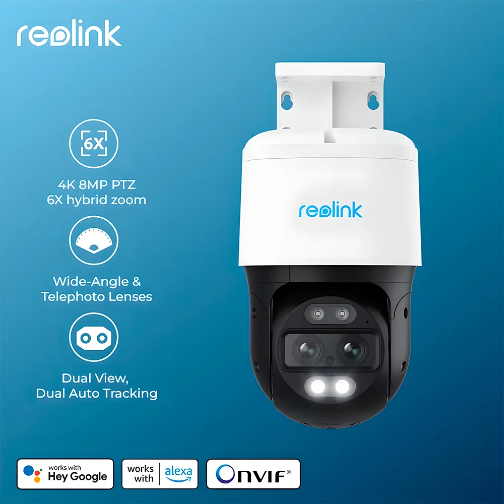 Reolink Trackmix Poe 4k Câmera Segurança Ptz Zoom 6x Auto