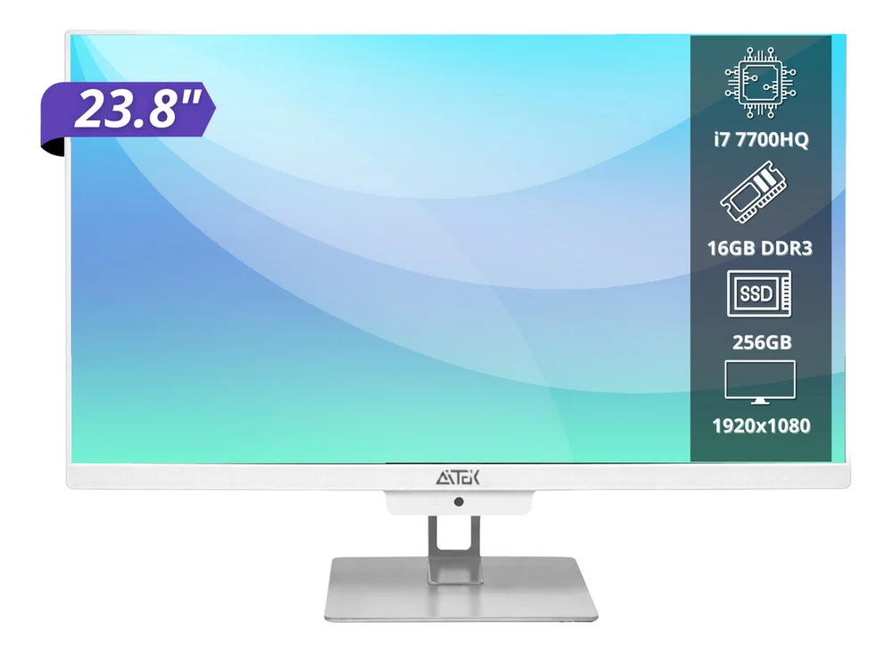 "Computador All In One Intel Core i7 16gb Ram SSD 256gb Full Hd 23.8 "" Com Kit Teclado E Mouse Sem Fio Branco" em Campinas - foto 2