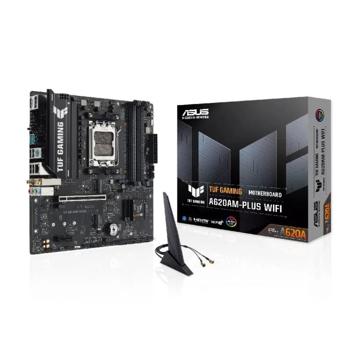 Placa Mãe Asus Tuf Gaming A620am-plus Wifi Am5 4xDDR5 Chipset Amd A620a Matx Placa Mãe Asus Tuf Gaming A620am-plus Wifi Am5 4xDDR5 Chipset Amd A620a Matx