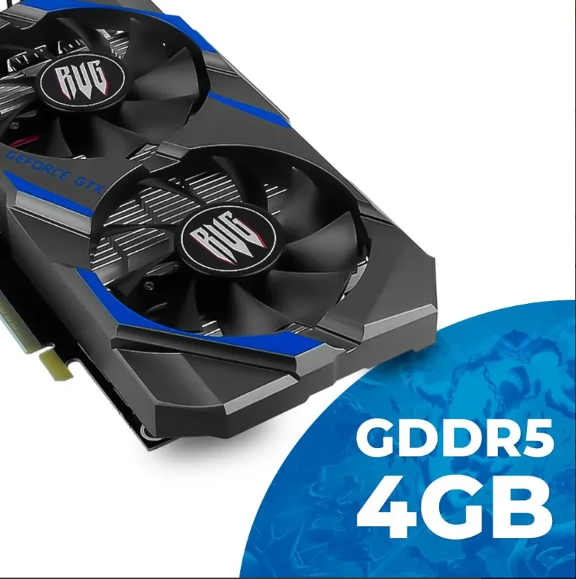 Placa de Vídeo GTX 1050 Ti 4GB GDDR5 | Dual Fan | HDMI DVI DisplayPort | PC Gamer Placa de Vídeo GTX 1050 Ti 4GB GDDR5 | Dual Fan | HDMI DVI DisplayPort | PC Gamer