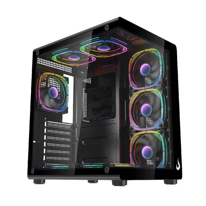 Gabinete Gamer Rise Mode Galaxy Glass X Mid Tower Vidro Temperado USB 3.0 S/ Fan Preto RM-GA-GGX-FB Gabinete Gamer Rise Mode Galaxy Glass X Mid Tower Vidro Temperado USB 3.0 S/ Fan Preto RM-GA-GGX-FB