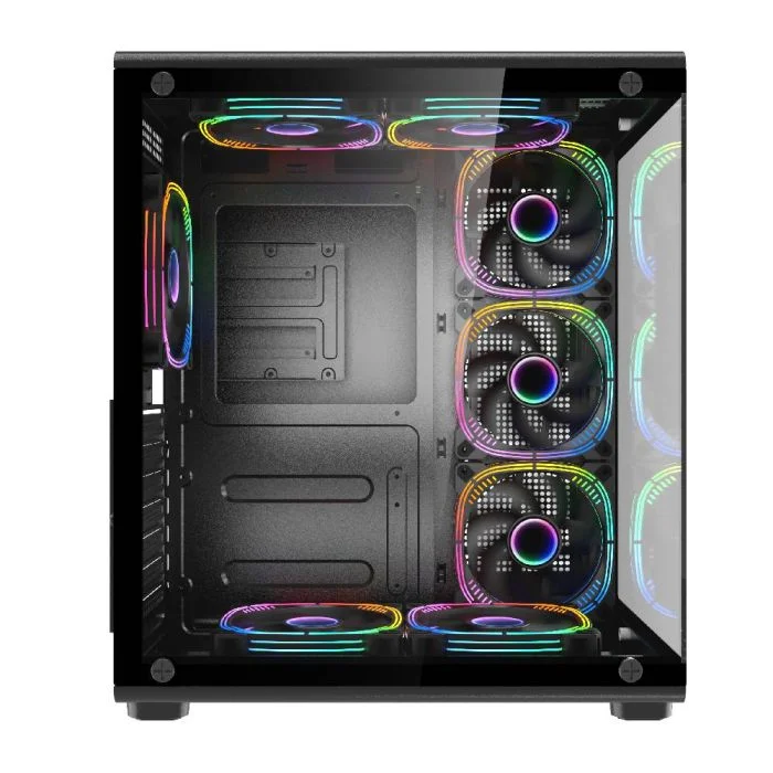 Gabinete Gamer Rise Mode Galaxy Glass X Mid Tower Vidro Temperado USB 3.0 S/ Fan Preto RM-GA-GGX-FB Gabinete Gamer Rise Mode Galaxy Glass X Mid Tower Vidro Temperado USB 3.0 S/ Fan Preto RM-GA-GGX-FB