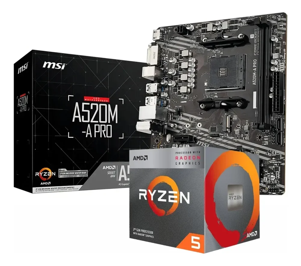 CPU・マザーボードセット RYZEN 5 3400G/ A520M-A PRO Produtos com até 15 OFF no PIX KaBuM