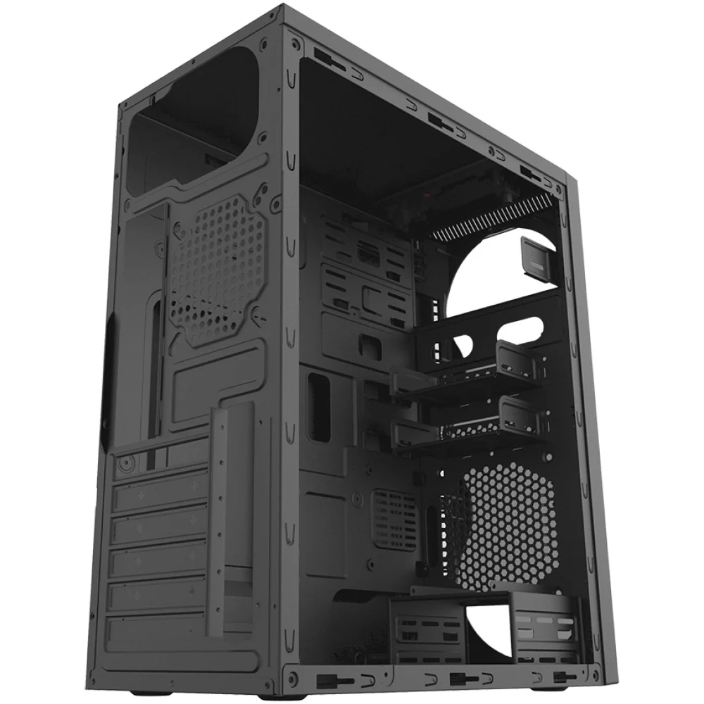 Gabinete Gamer Kalkan Husk Lite S/fan S/fonte Micro-atx Vidro Temperado Preto - Klk00070