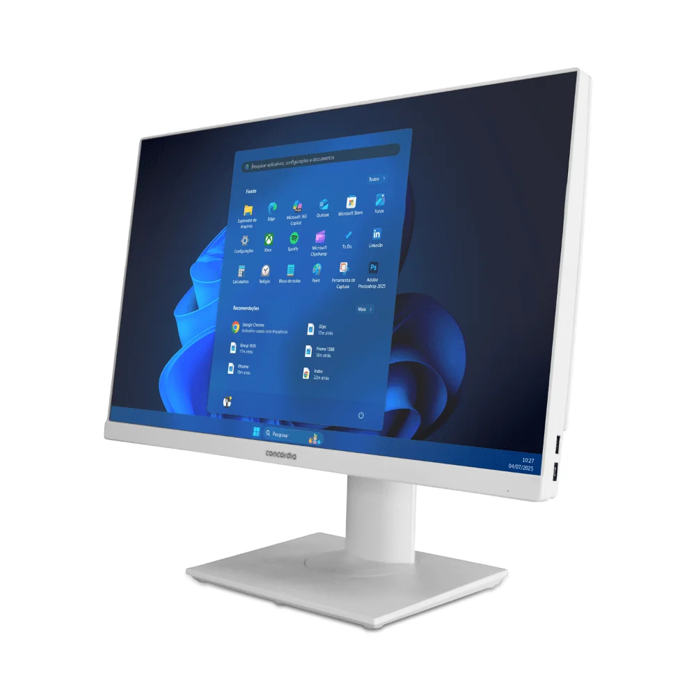 "Computador All In One Concórdia Core i3 14100 16gb Ddr5  SSD 512gb 23.8"" Full Hd  Webcam Wifi Freedos Branco" em Campinas - foto 2